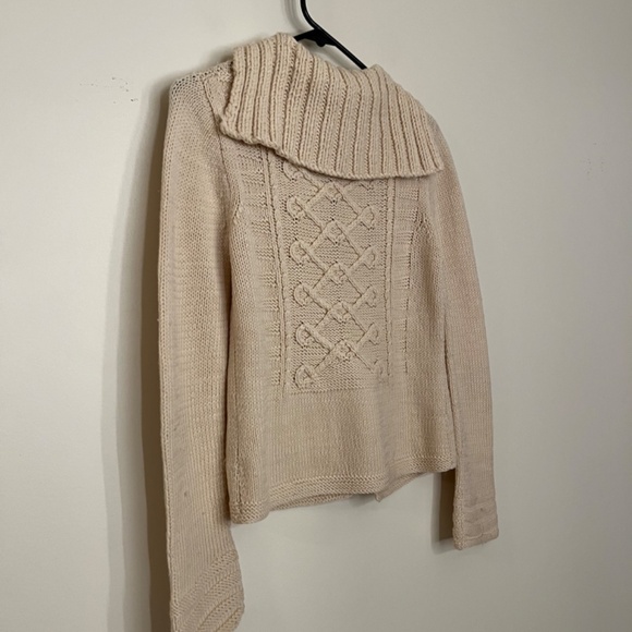 J.Crew 100% Wool Cream Cardigan Sweater S - Picture 8 of 9